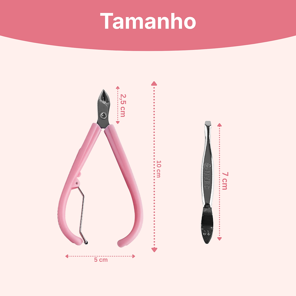 Miniatura: Conjunto: Alicate Para Cuticulas Cabo Plástico E Pinça