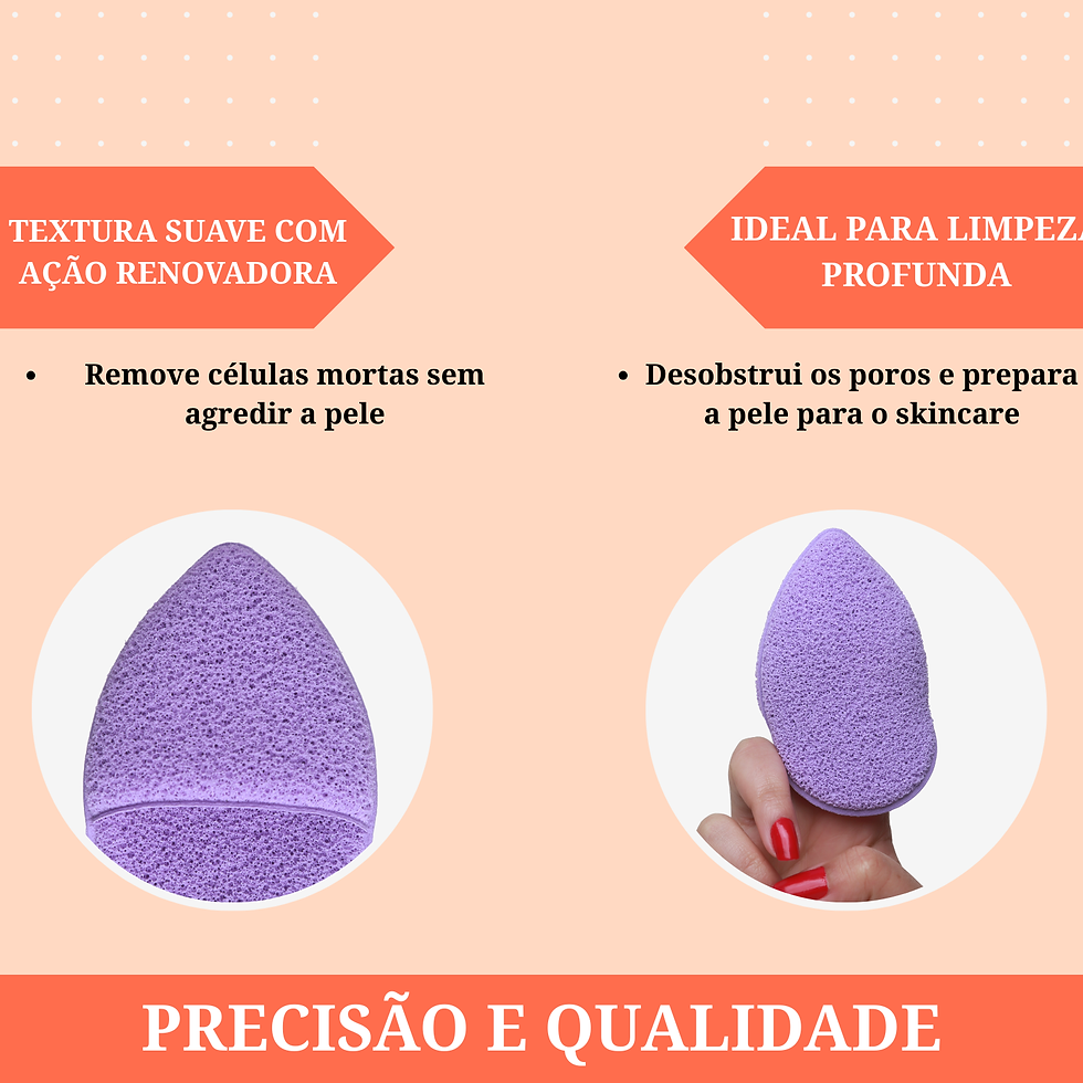 Miniatura: Esponja para Maquiagem com Encaixe para Dedo