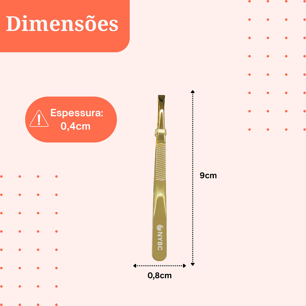 Miniatura: Pinça Dourada Ponta Reta