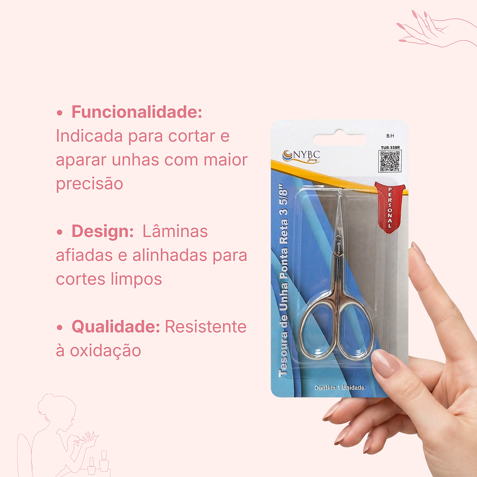 Miniatura: Tesoura de Unha Ponta Reta 3 5/8"