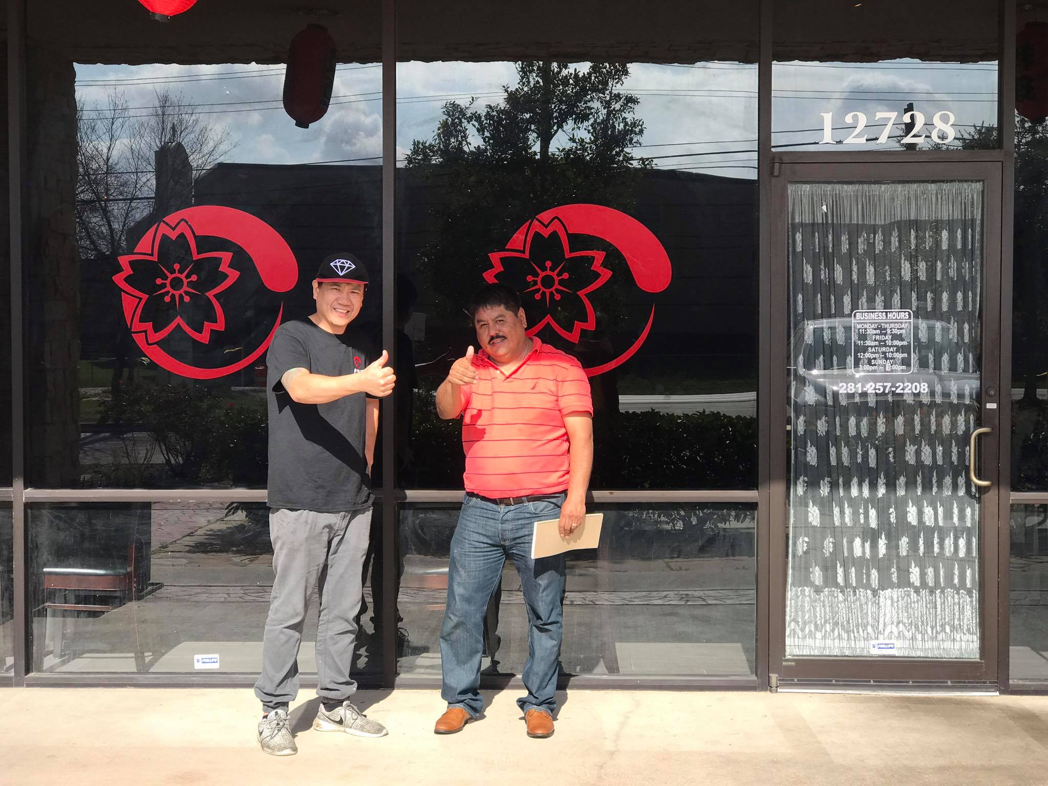 Ruben's Window Tint at a finished commercial storefront job in Houston