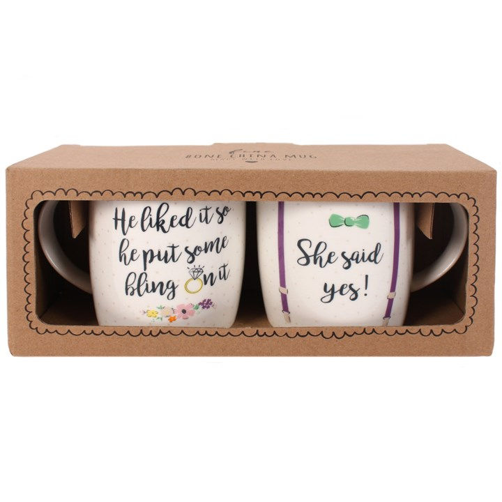 Thumbnail: He asked, she said yes! mugs gift set