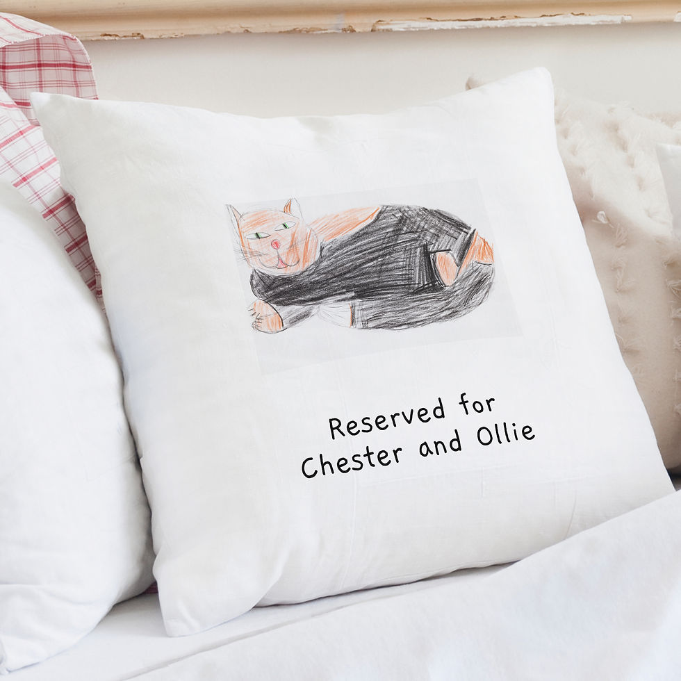 Thumbnail: Personalised Childrens Drawing Photo  Cushion