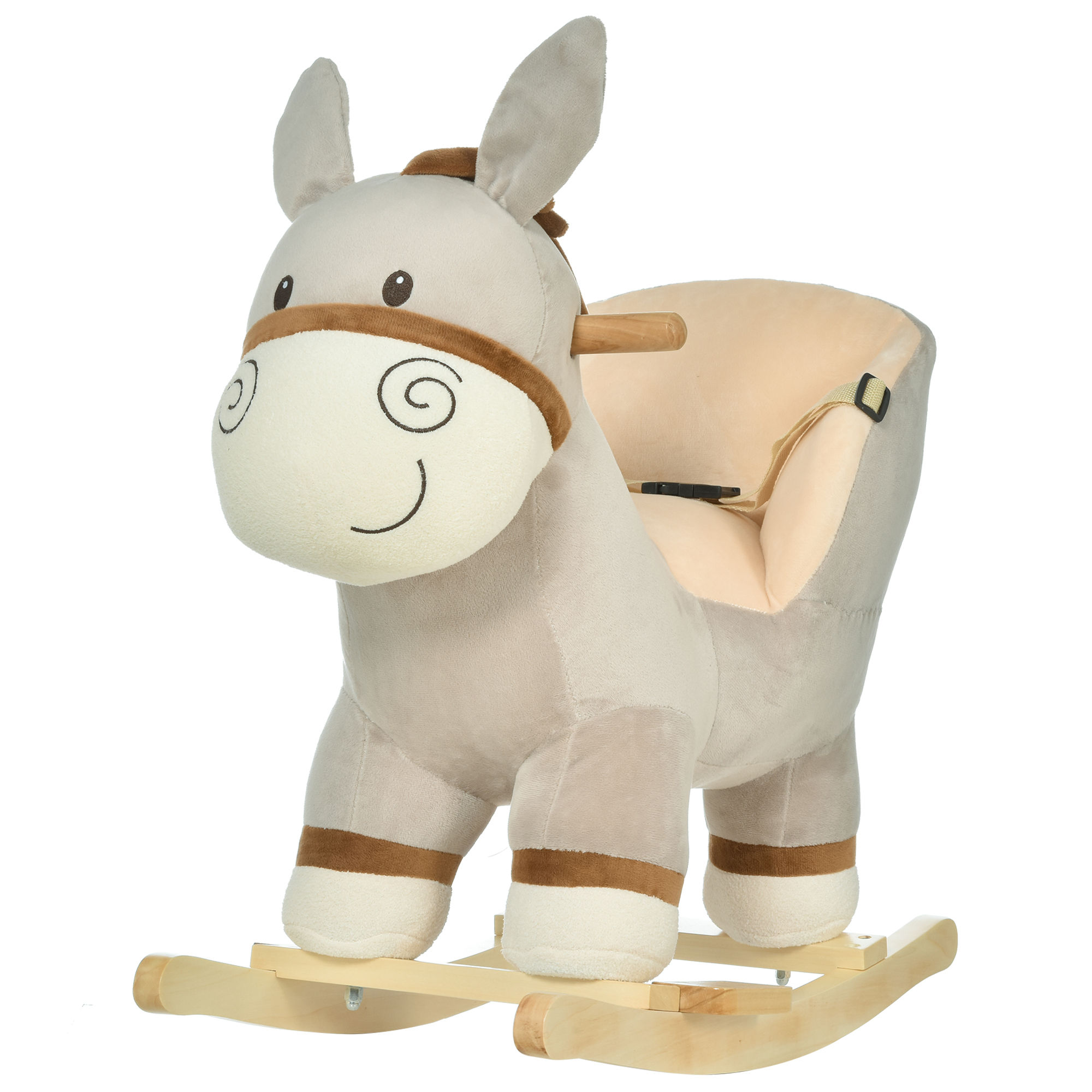 Grey rocking horse toy for toddlers