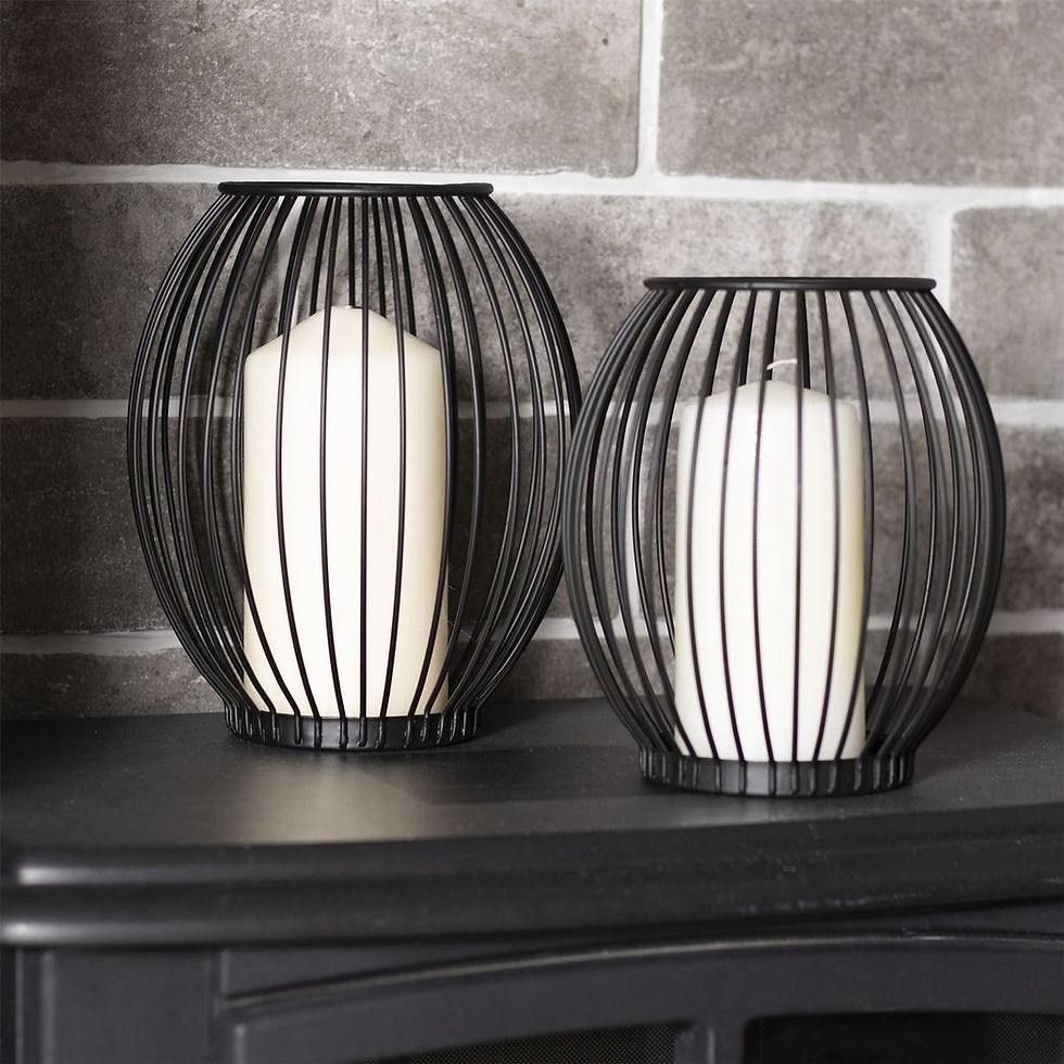 Thumbnail: Black metal candle lanterns