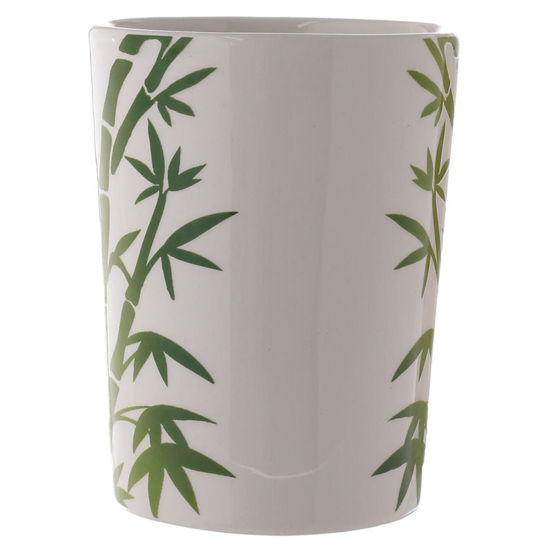 Thumbnail: Shaped Handle Ceramic Mug - Panda with Bamboo Decal