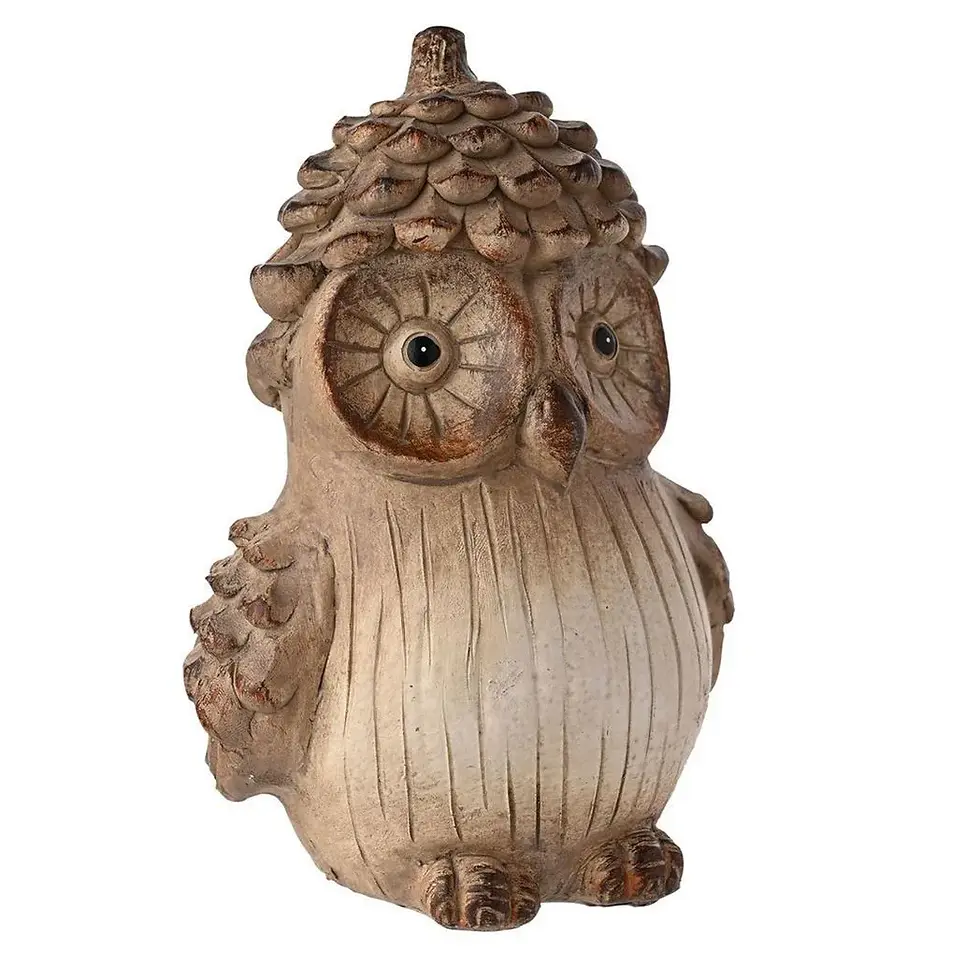 Thumbnail: Country Living Wood Effect Resin Owl - Large
