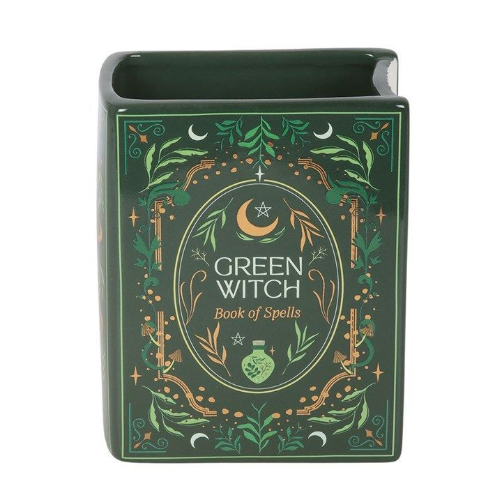 Thumbnail: Green Witch Book Shaped Vase