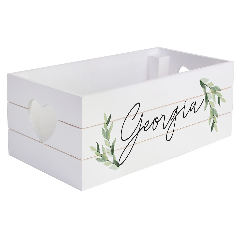 White wooden crate, Personalized Georgie