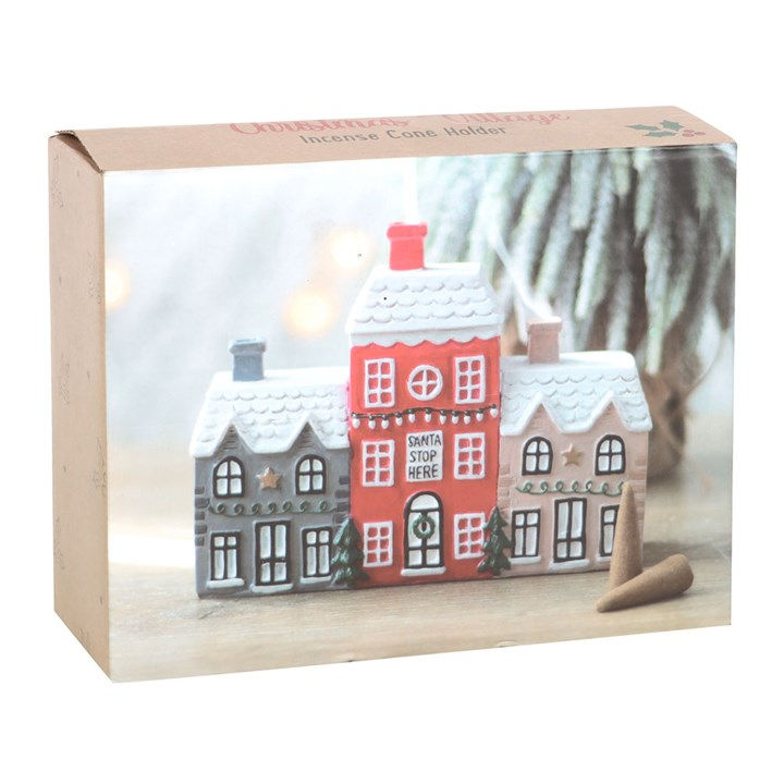 Thumbnail: Scented Christmas village incense cone holder