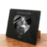 Black heart-shaped photo frame