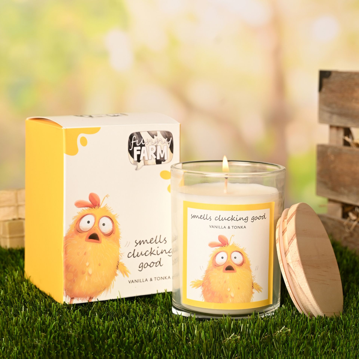 The Funny Farm Candle 250g - "Smells Clucking Good"
