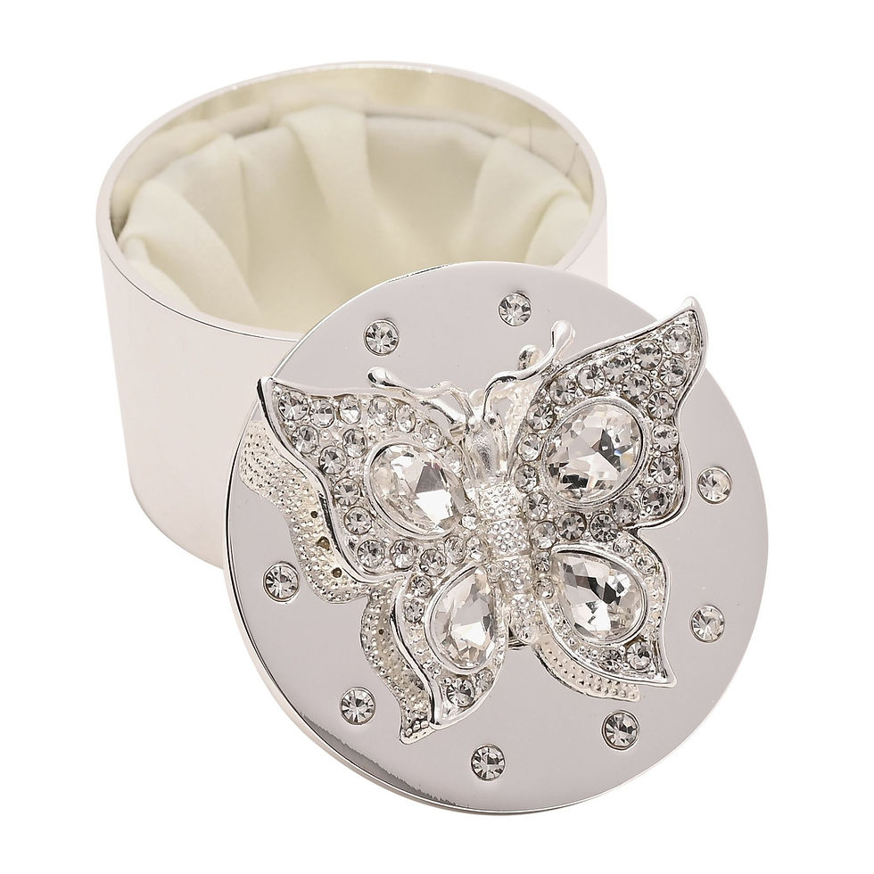 Thumbnail: Sophia 2 Inch Trinket box with Butterfly