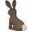 Thumbnail: Brown tweed rabbit doorstop, rear view