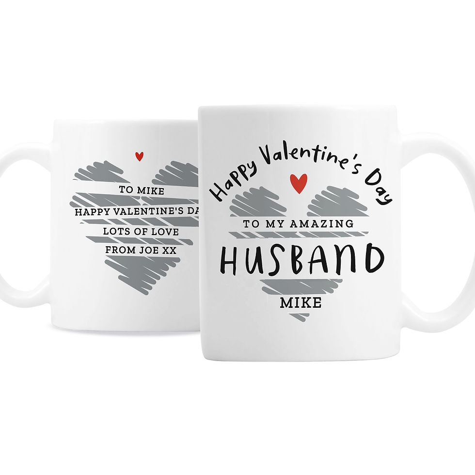 Thumbnail: Happy Valentine's Day mugs for husband, romantic message