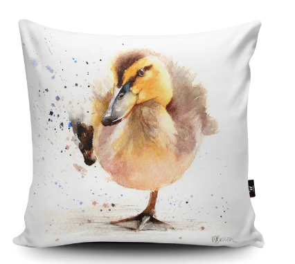 Thumbnail: Cute duckling watercolor cushion cover