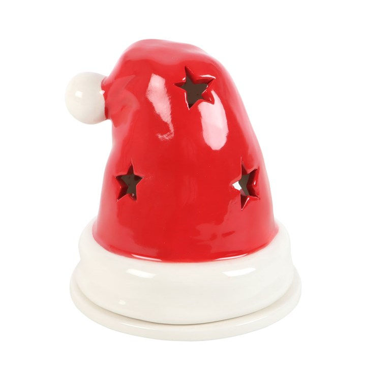 Thumbnail: Red Santa hat incense burner and tealight holder with stars