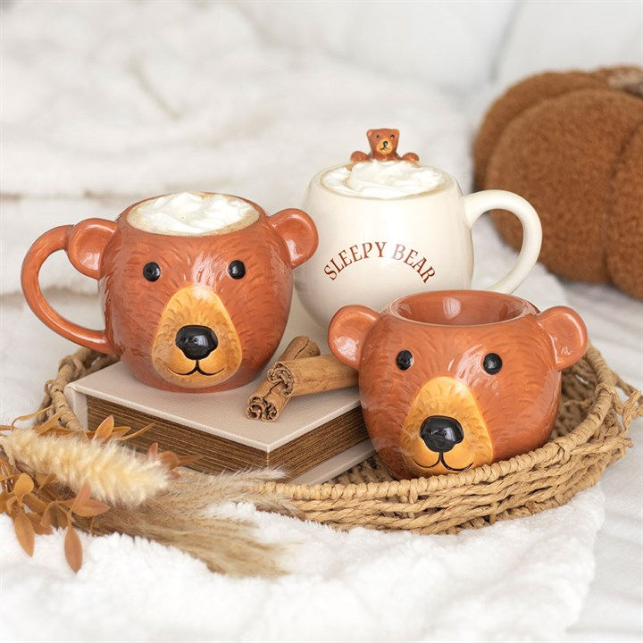 Thumbnail: Adorable bear-shaped mugs, cozy scene