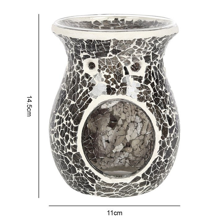 Thumbnail: Black mosaic glass incense burner