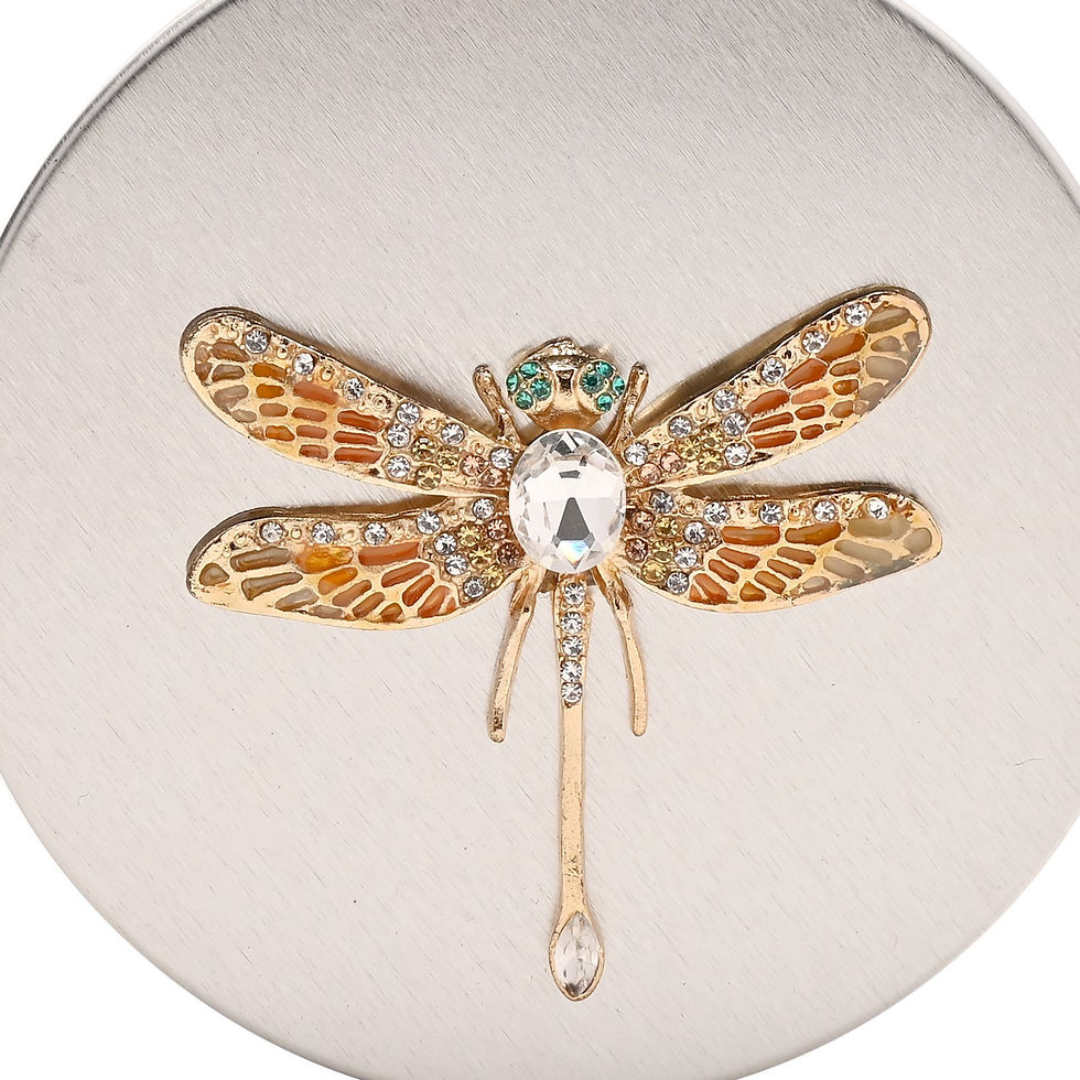 Thumbnail: Sophia Yellow & Gold Dragonfly Trinket Box
