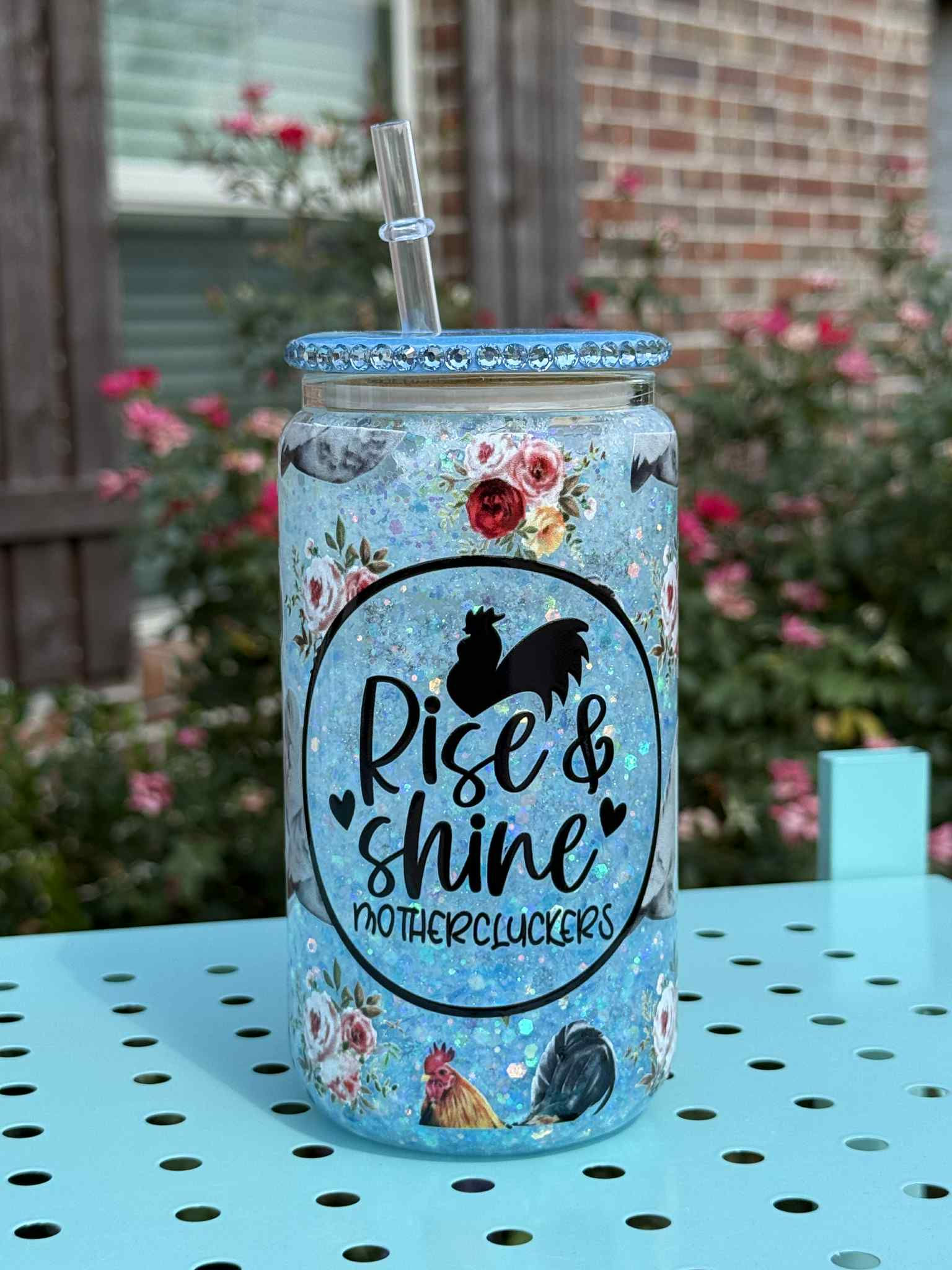 Rise & Shine Mothercluckers Snowglobe Tumbler
