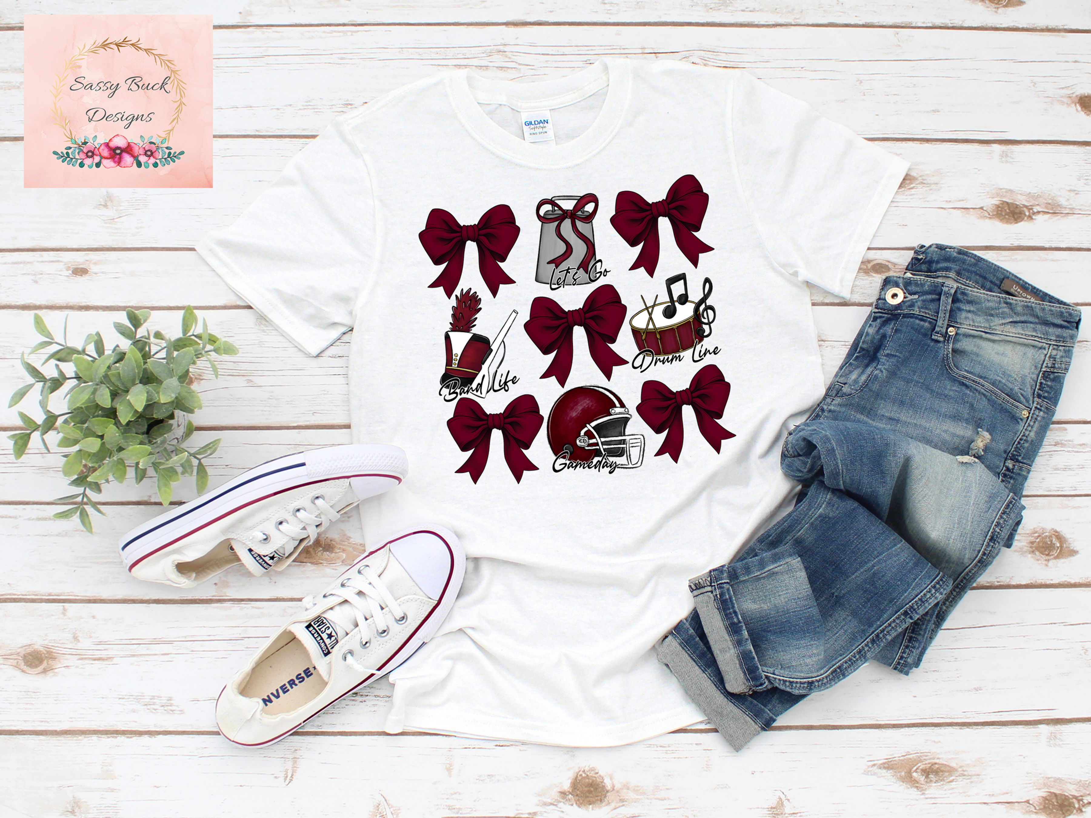 Maroon Band Life Coquette Bows