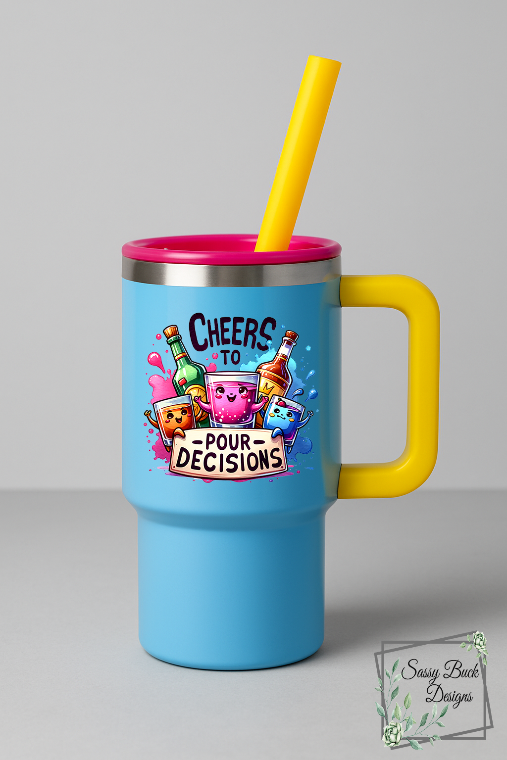 Cheers To Pour Decisions Mini Handle Shot Glass