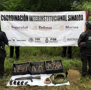 En Concordia, el Grupo Interinstitucional aseguró más de 80 artefactos explosivos, armas, cargadores, equipo táctico y un vehículo con reporte de robo