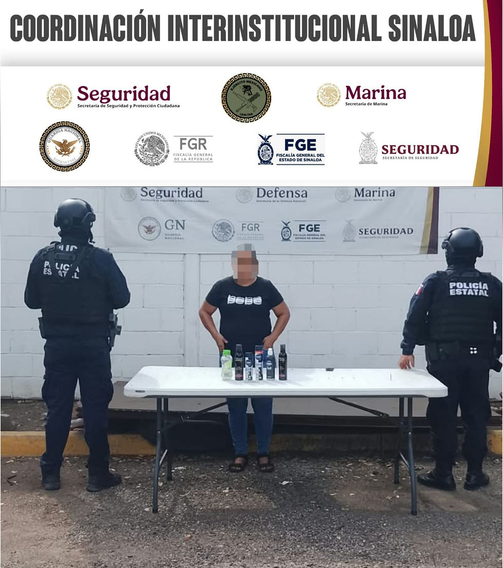 En distintos hechos en Culiacán, el Grupo Interinstitucional asegura un vehículo con reporte de robo y cargadores, además detuvo a una mujer por robo a comercio