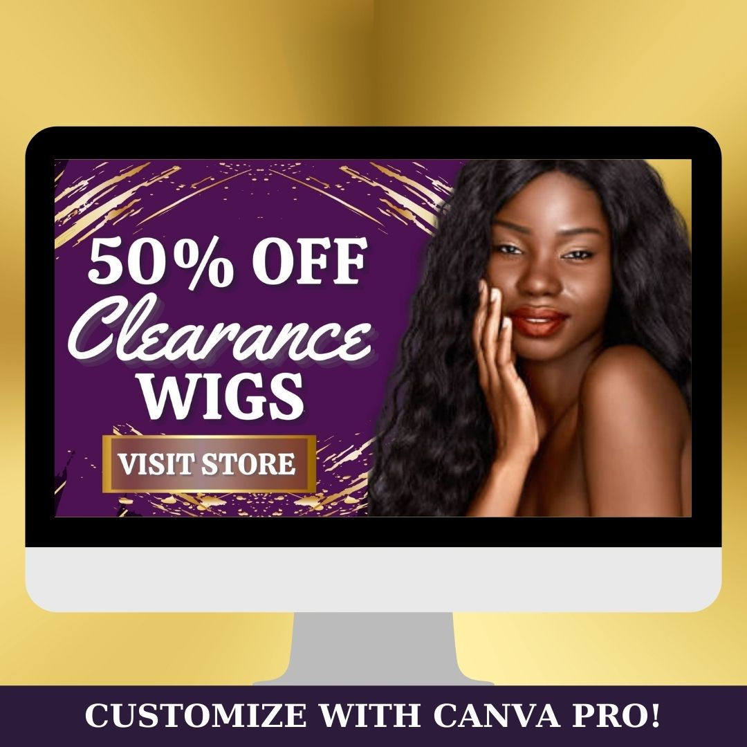 Wig Clearance Website Banner