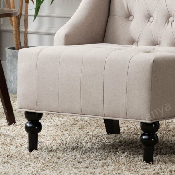 Thumbnail: Upholstered Leisure Chair ,Tufted Armless Chair For Living Room