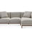 Thumbnail: Elegance Wooden Base Upholstered Chaise Sectional Sofa