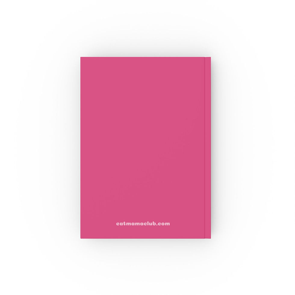 Thumbnail: Cat Mama Club Logo Hard Back Journal - Pink