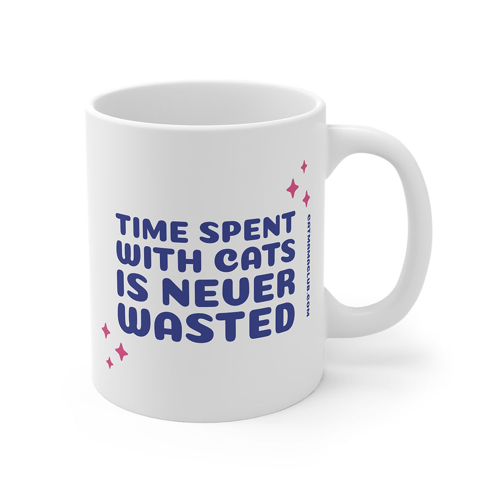 Thumbnail: Time Spent With Cats Statement Mug - Blue