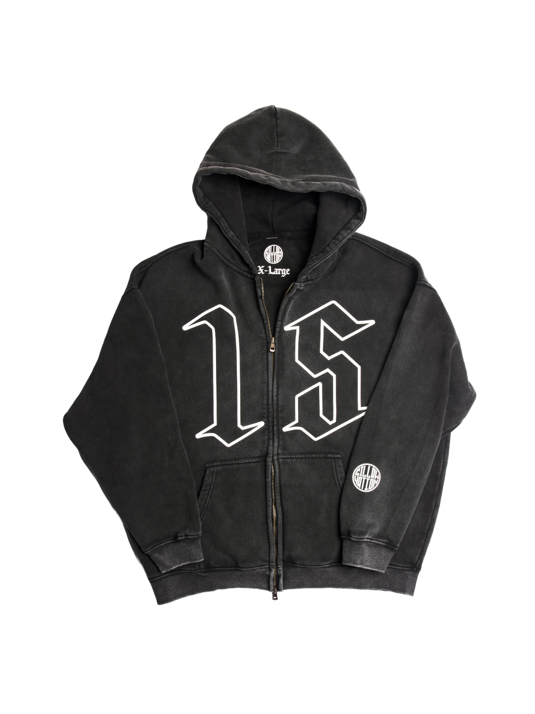 GILLAHNATION VINTAGE DYED ZIP HOODIE