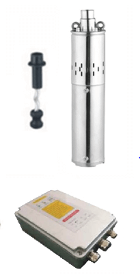 Dongyin 7.5hp, 412m head, 8400litres/hour ACDC Borehole Pump