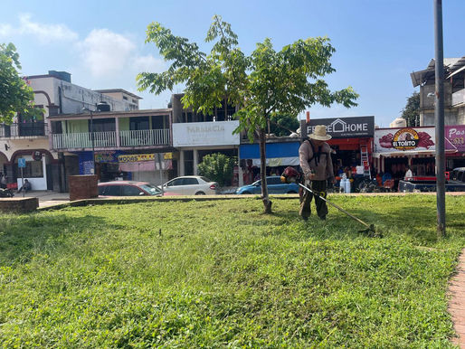 Trabajando por espacios públicos más limpios y agradables.