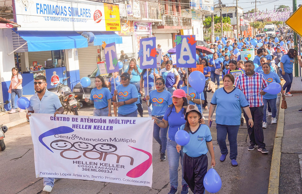 Gobierno de Cosoleacaque se suma a caminata de concientización e inclusión del CAM Hellen Keller
