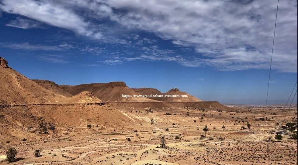 Le massif du Dahar, vu depuis Chenini