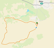 Map of the camel trek route in the desert from Zarzis