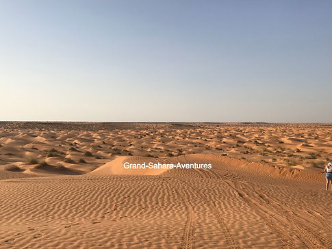 Désert à Ksar Ghilane, Tisava, Tunisie.j