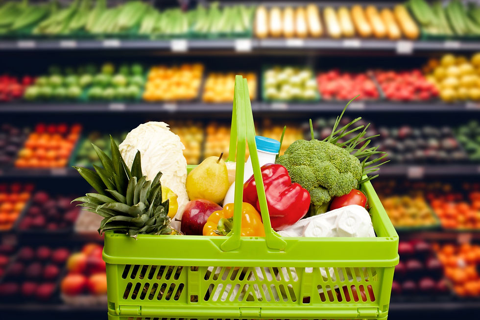 customer buying food groceries at the supermarket with shopping cart.jpg