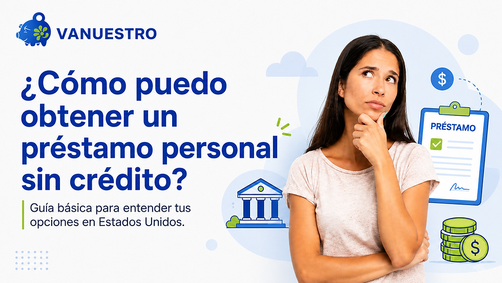 Mujer hispana pensando Cómo puedo obtener un préstamo personal sin crédito