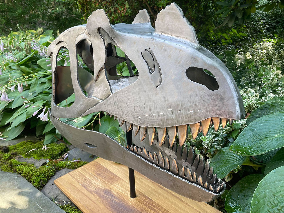 Thumbnail: Life sized Steel Ceratosaurus Skull