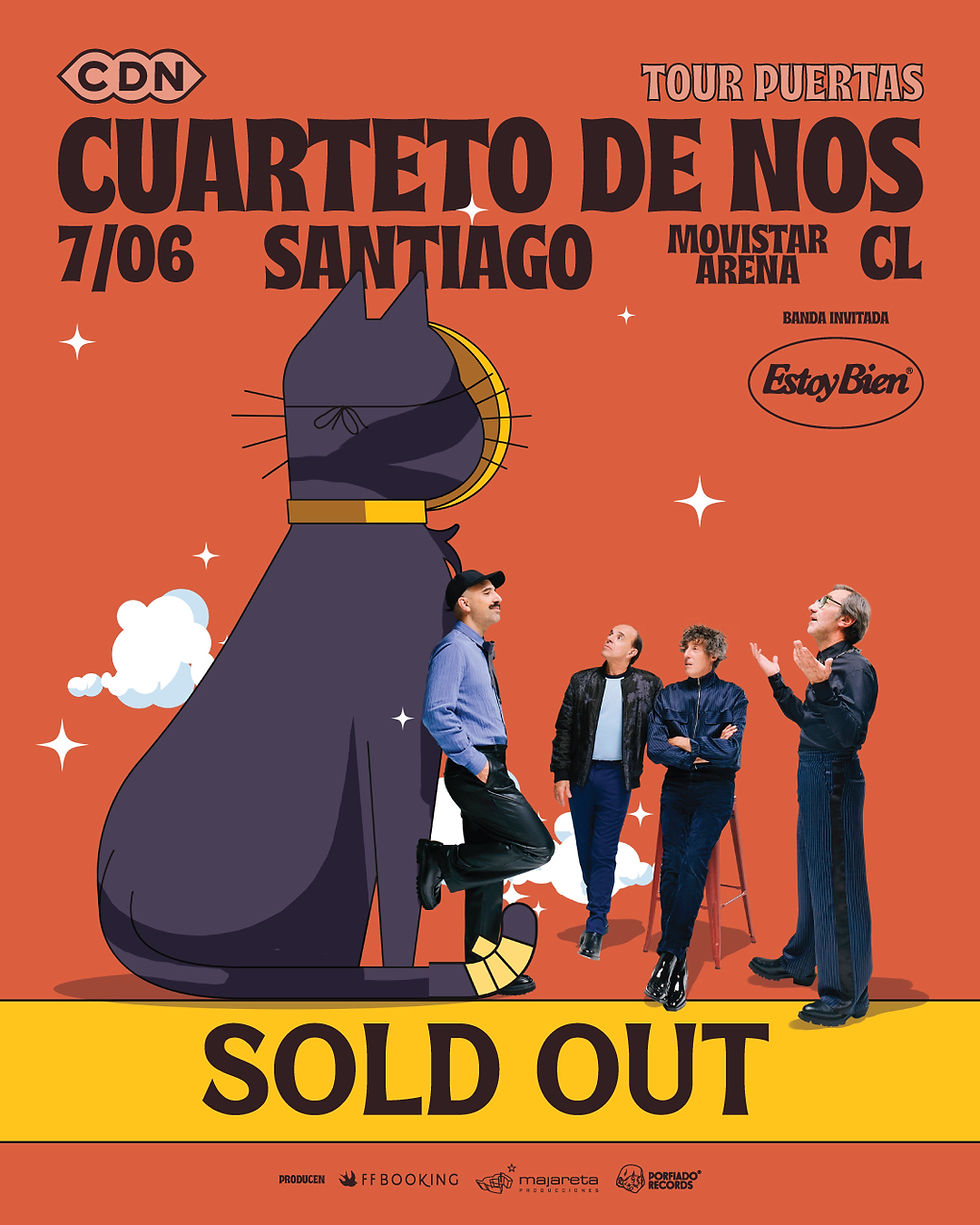 El Cuarteto de Nos agota entradas para su show en el Movistar Arena y confirma su lugar entre los grandes de la música latinoamericana en Chile.