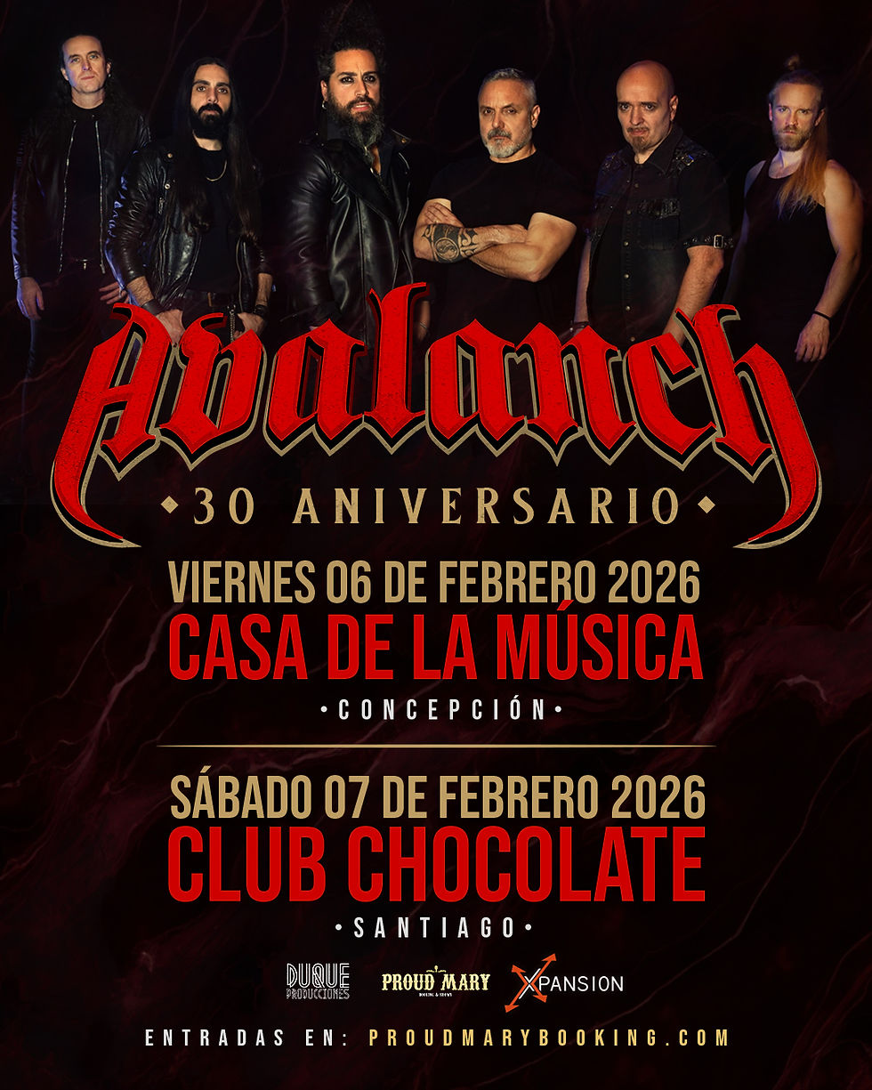 El clásico heavy metal de Avalanch regresa a Santiago y Concepción para celebrar sus 30 años de carrera: 6 y 7 de febrero