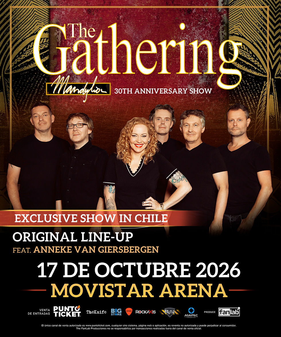 The Gathering vuelve a Chile junto a Anneke van Giersbergen: 17 de octubre de 2026 en Movistar Arena