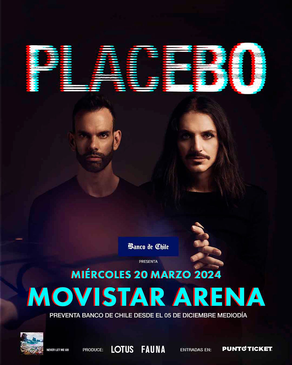 Placebo regresa a Chile: Miércoles 20 de marzo en Movistar Arena