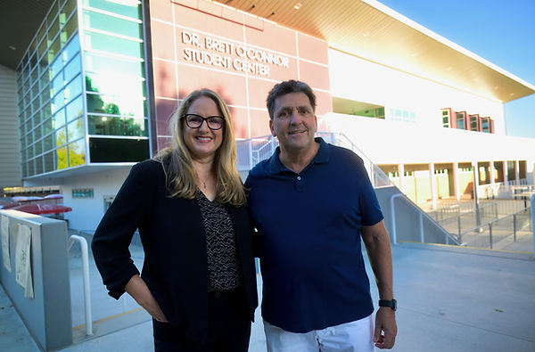 Brett and Cheryl a the Student Center