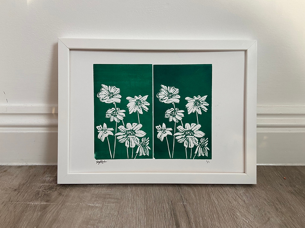 Thumbnail: Green Flowers on White